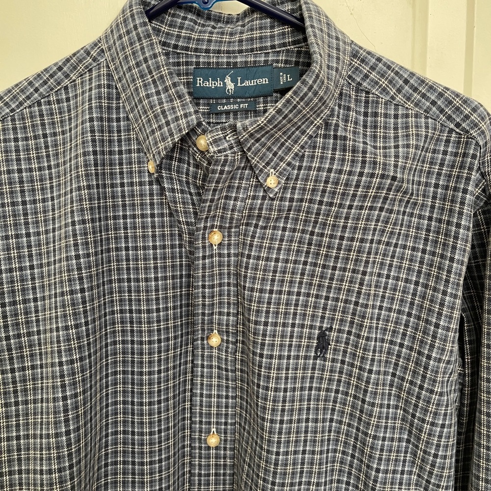 Ralph Lauren Mens Classic Fit Sz L Button Down Shirt